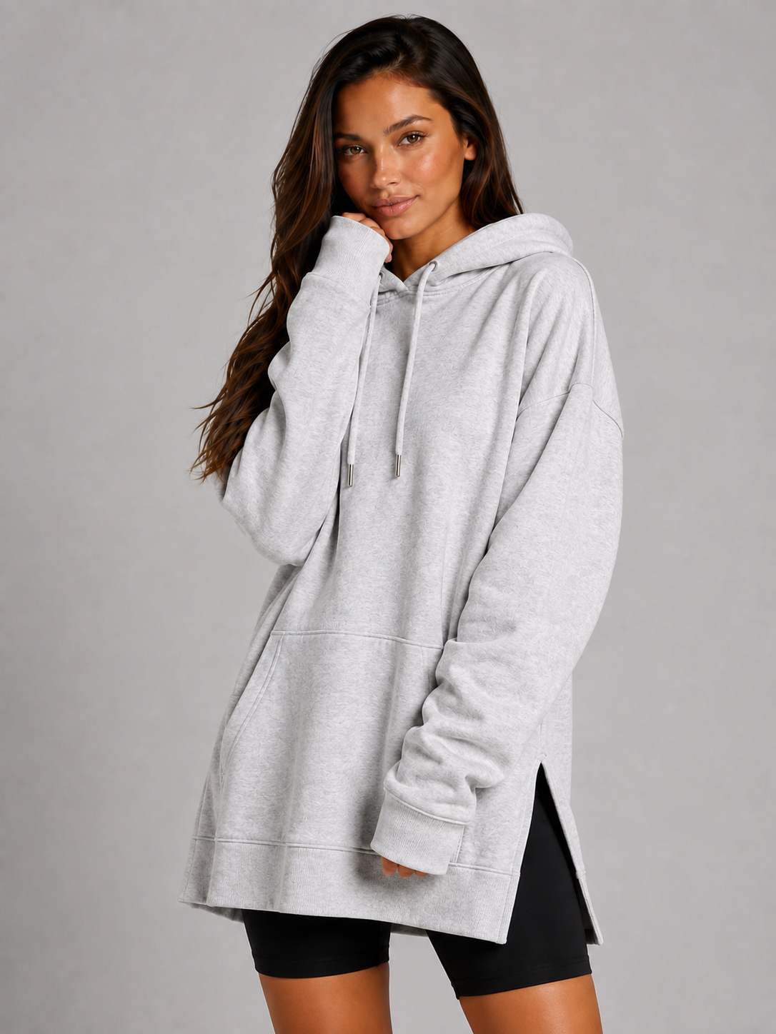 Übergroßes Hoodie-Kleid