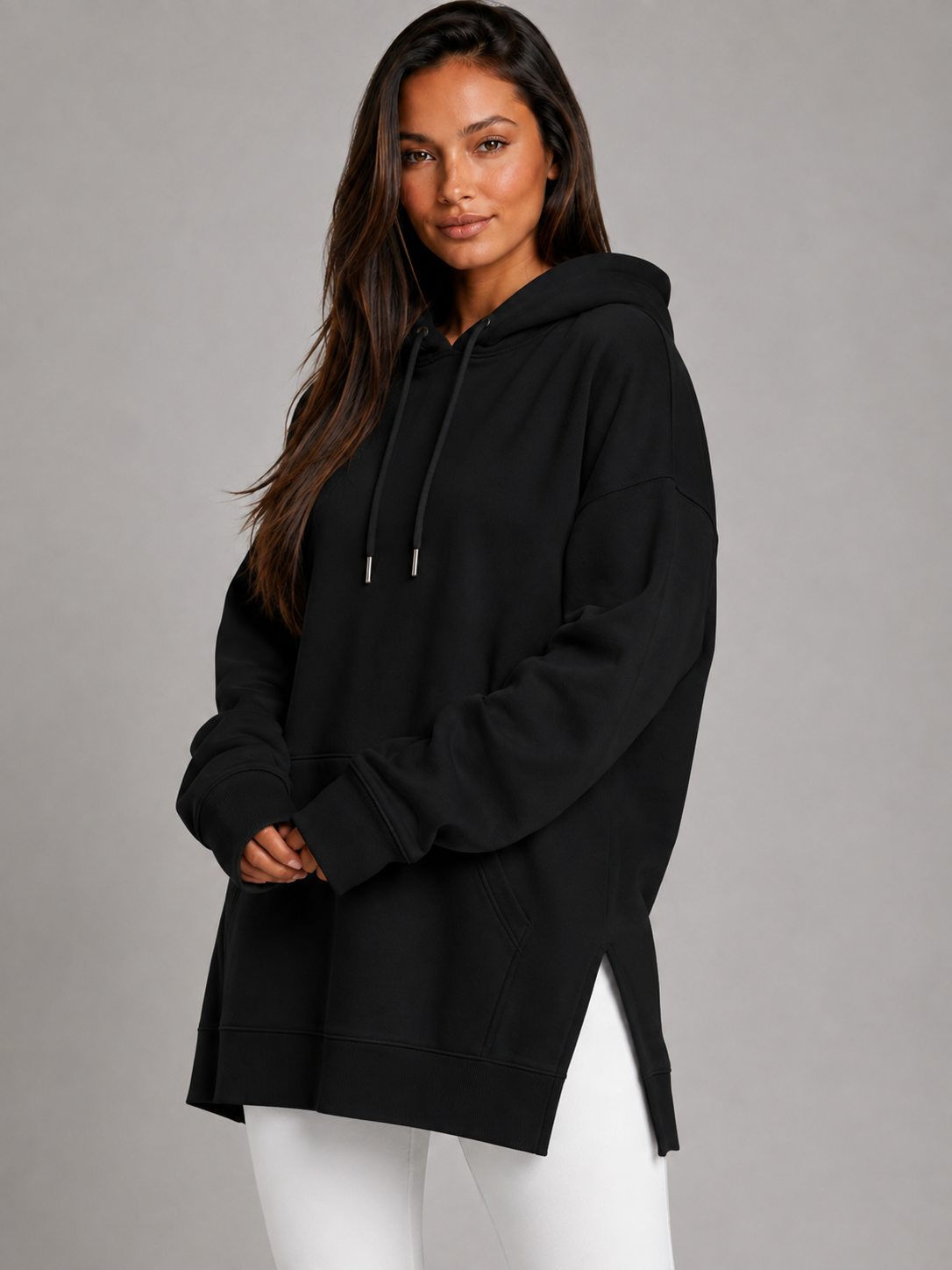 Übergroßes Hoodie-Kleid