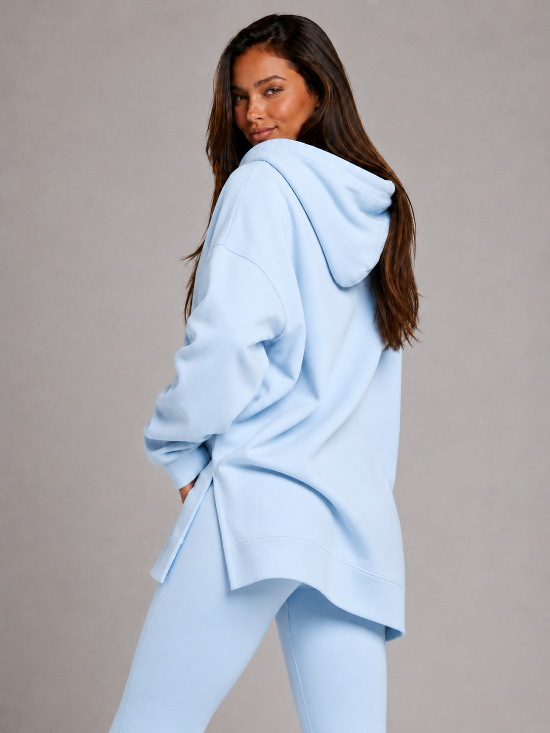 Übergroßes Hoodie-Kleid