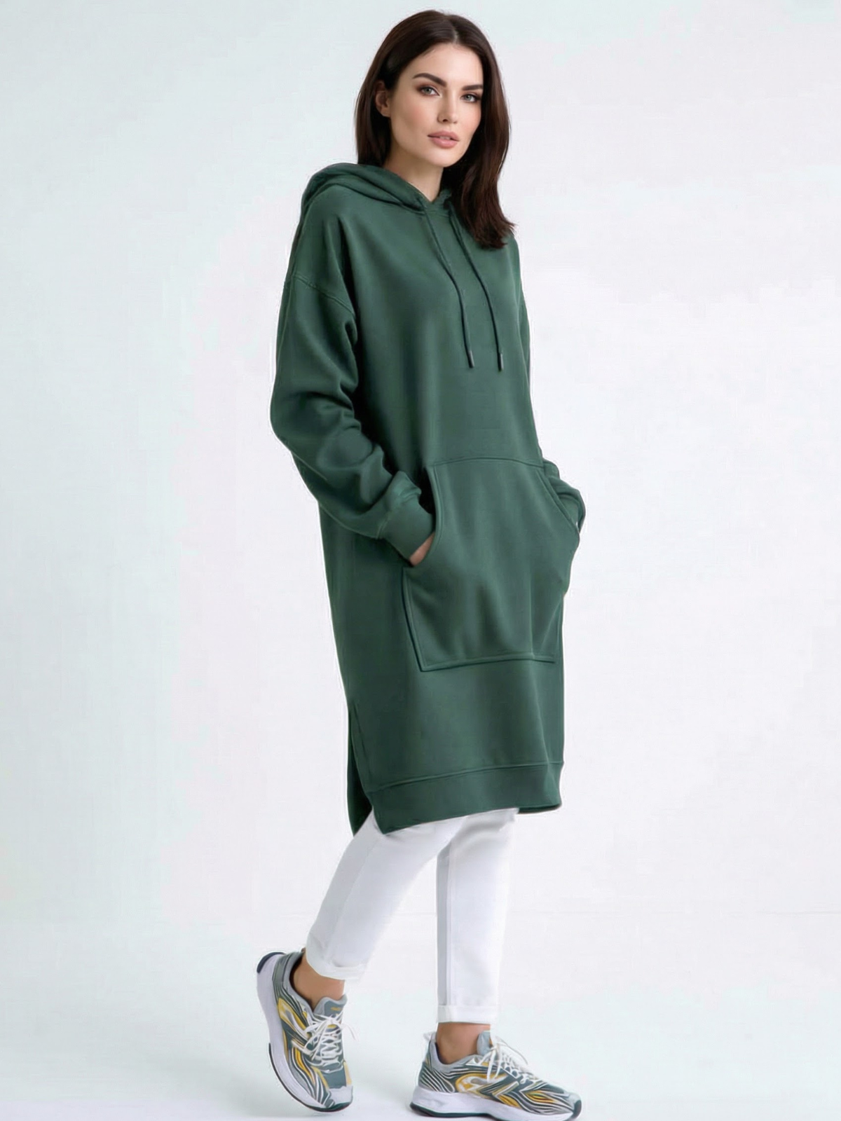 Übergroßes Hoodie-Kleid