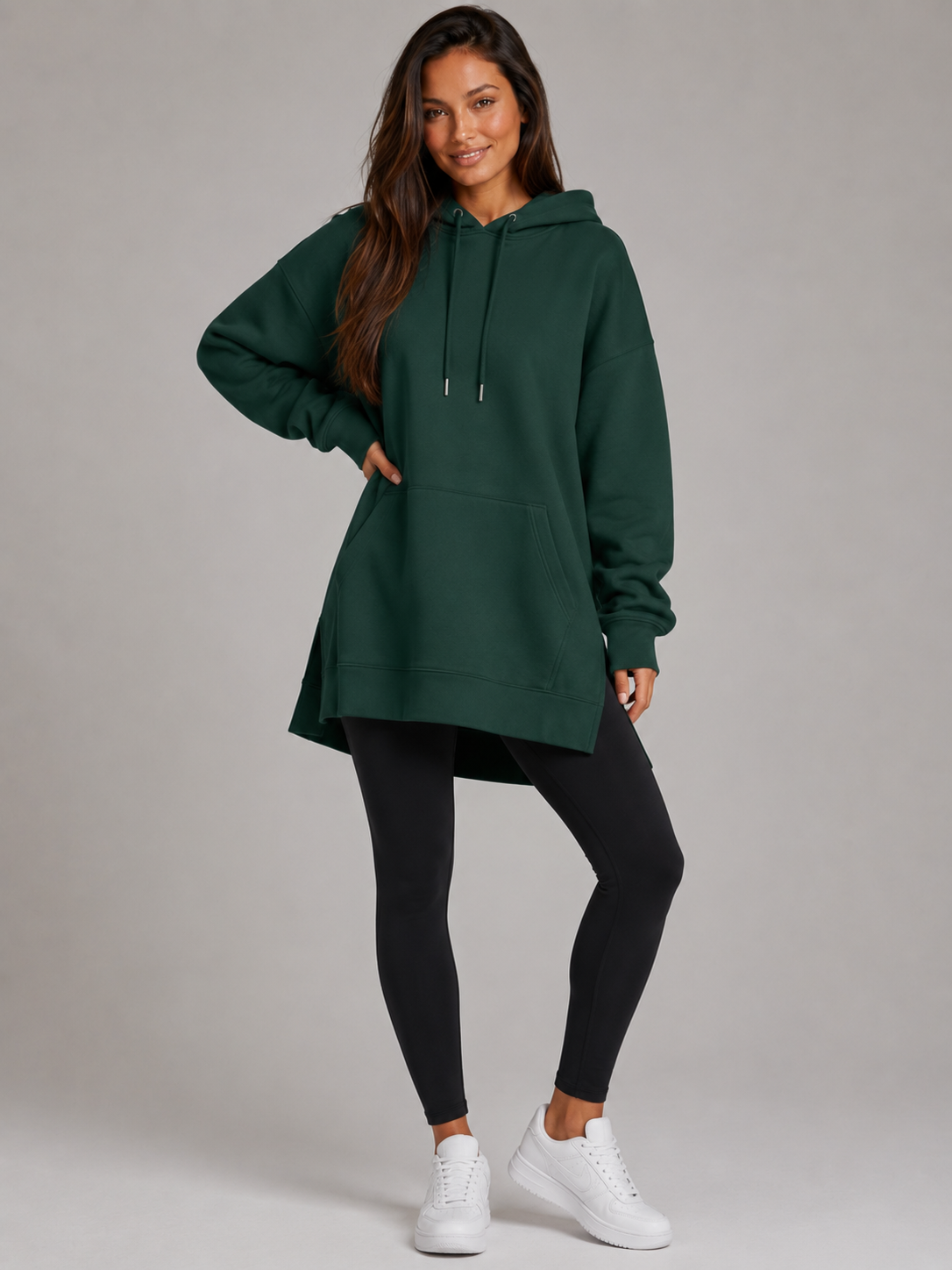 Übergroßes Hoodie-Kleid
