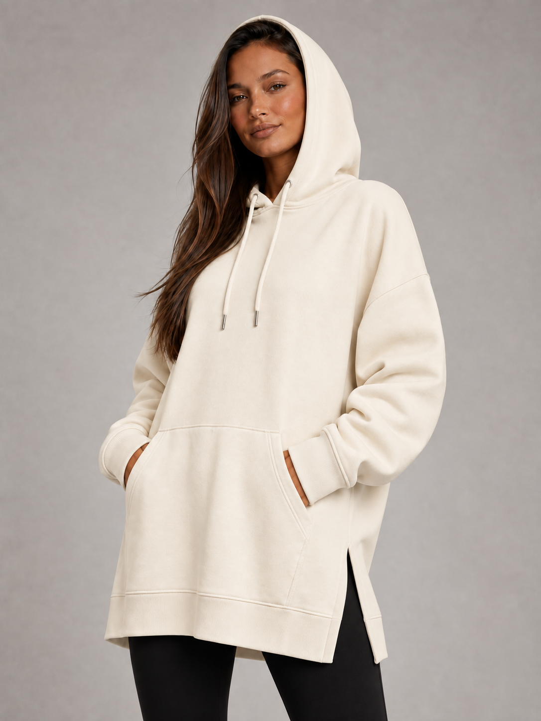 Übergroßes Hoodie-Kleid