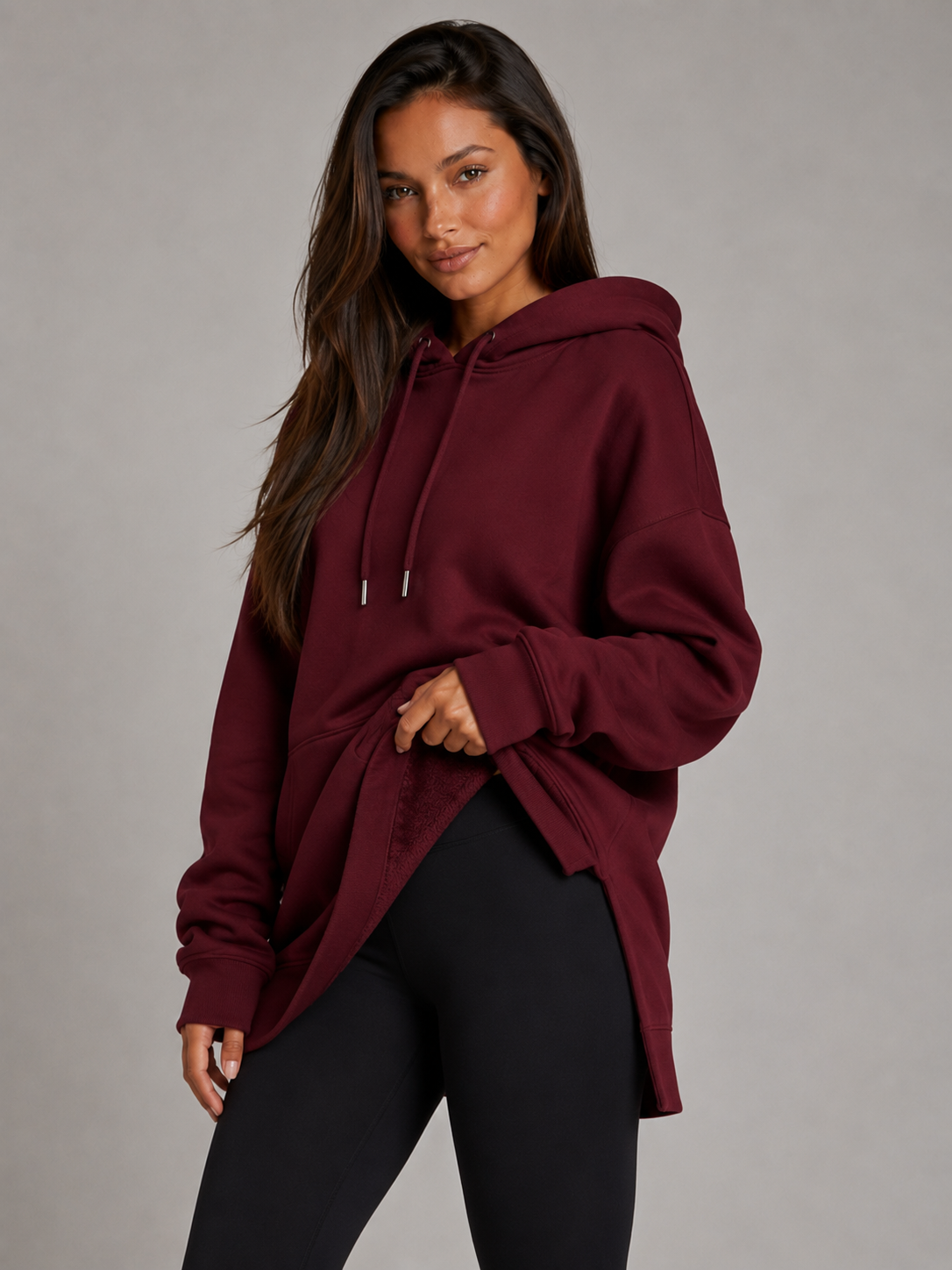 Übergroßes Hoodie-Kleid