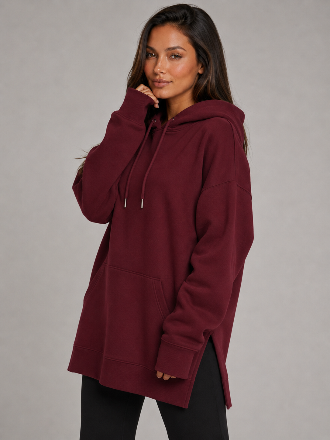 Übergroßes Hoodie-Kleid