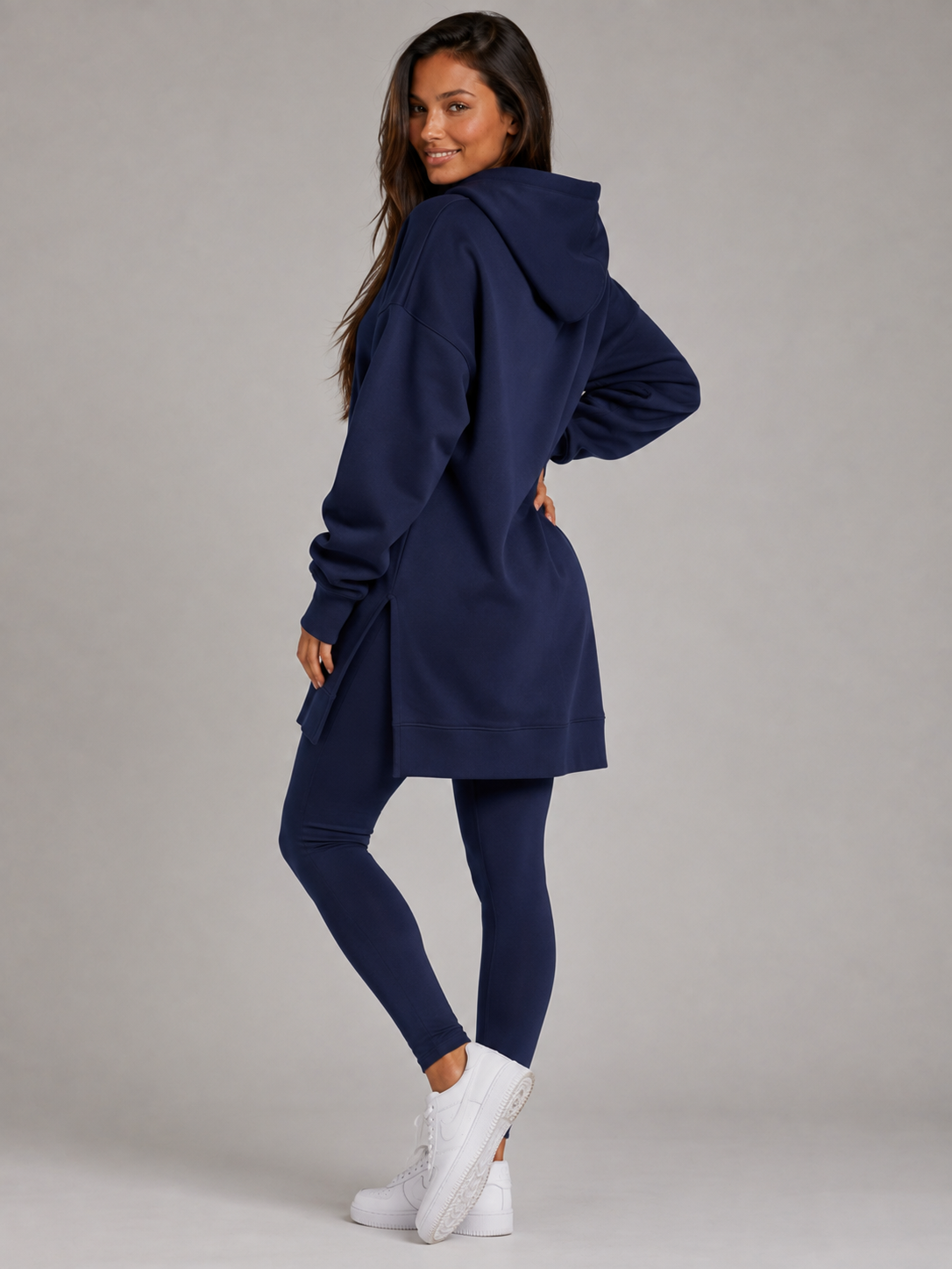 Übergroßes Hoodie-Kleid