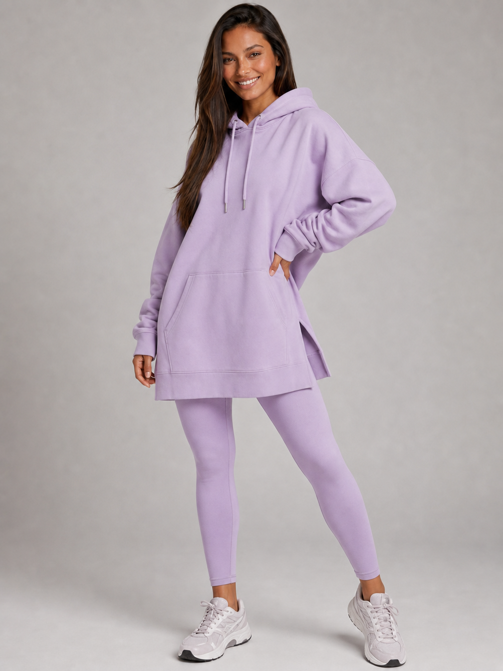 Übergroßes Hoodie-Kleid