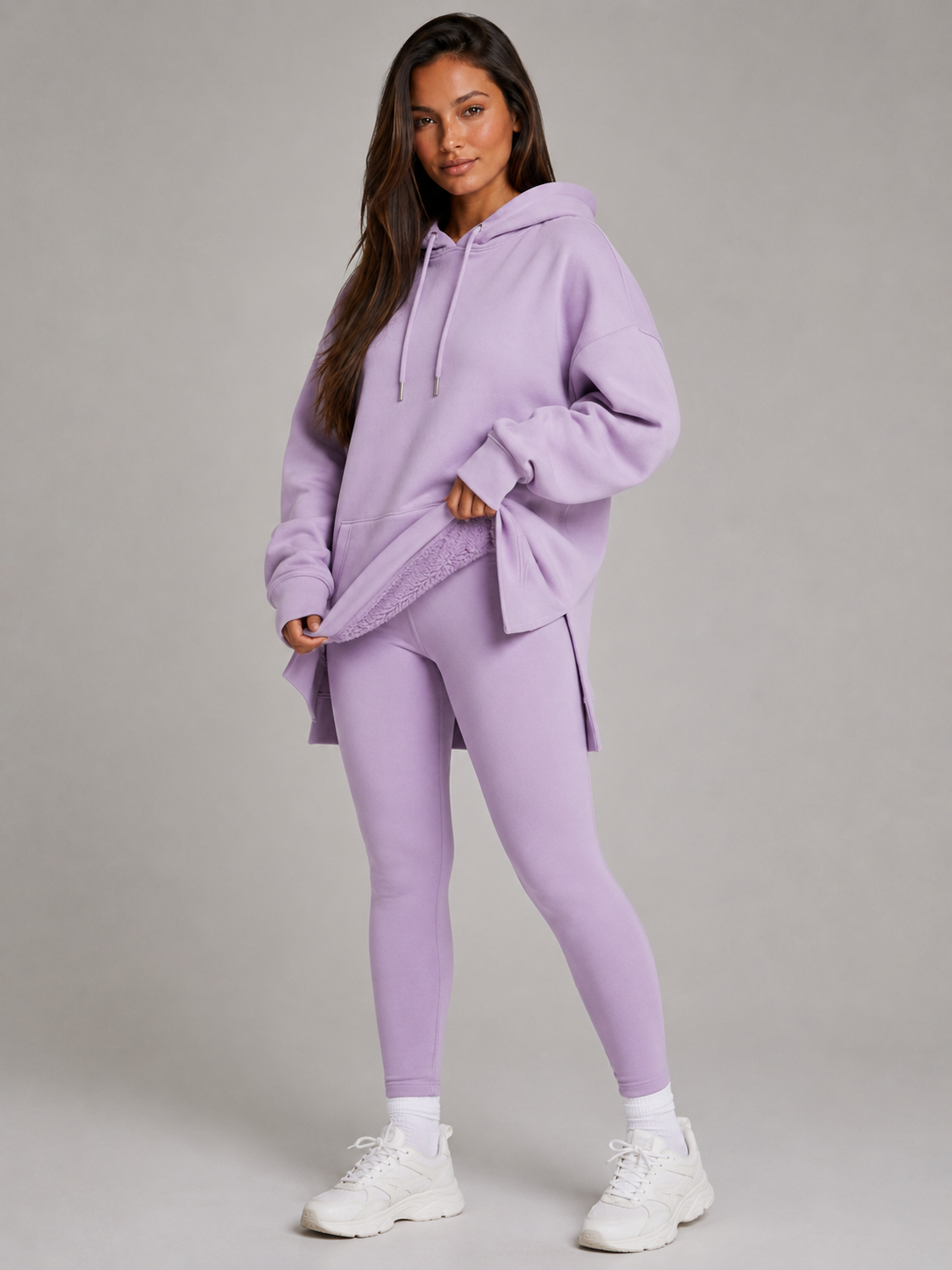 Übergroßes Hoodie-Kleid