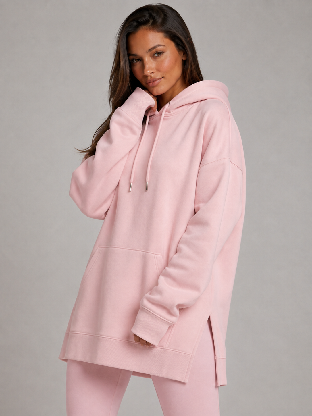 Übergroßes Hoodie-Kleid