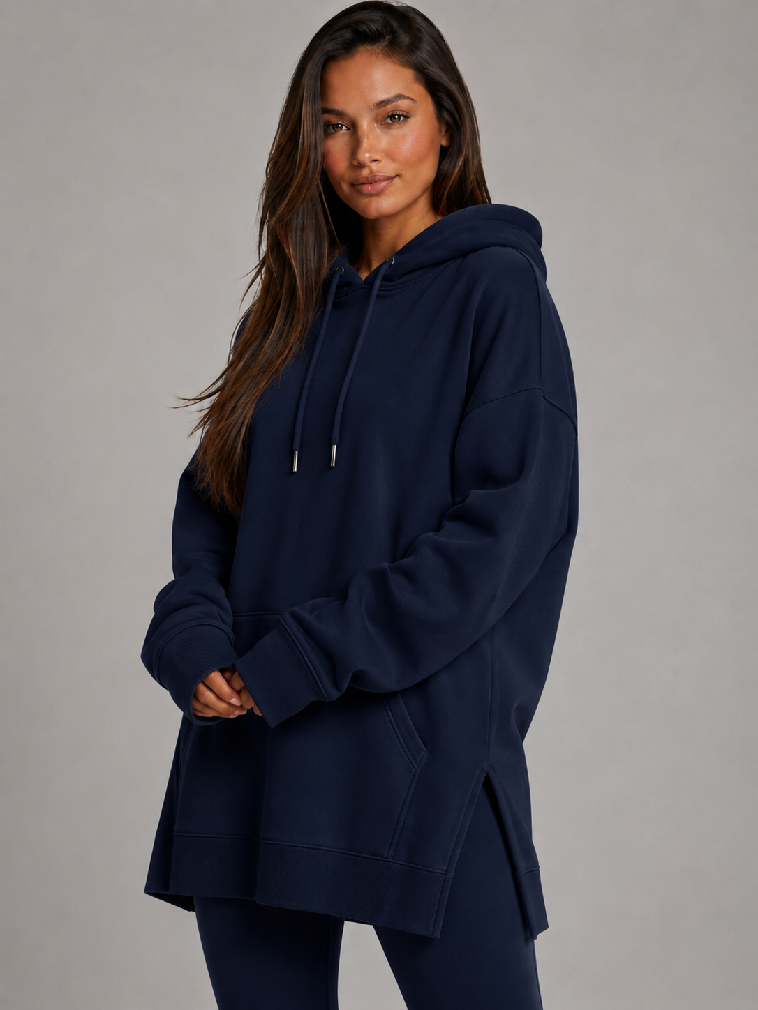 Übergroßes Hoodie-Kleid