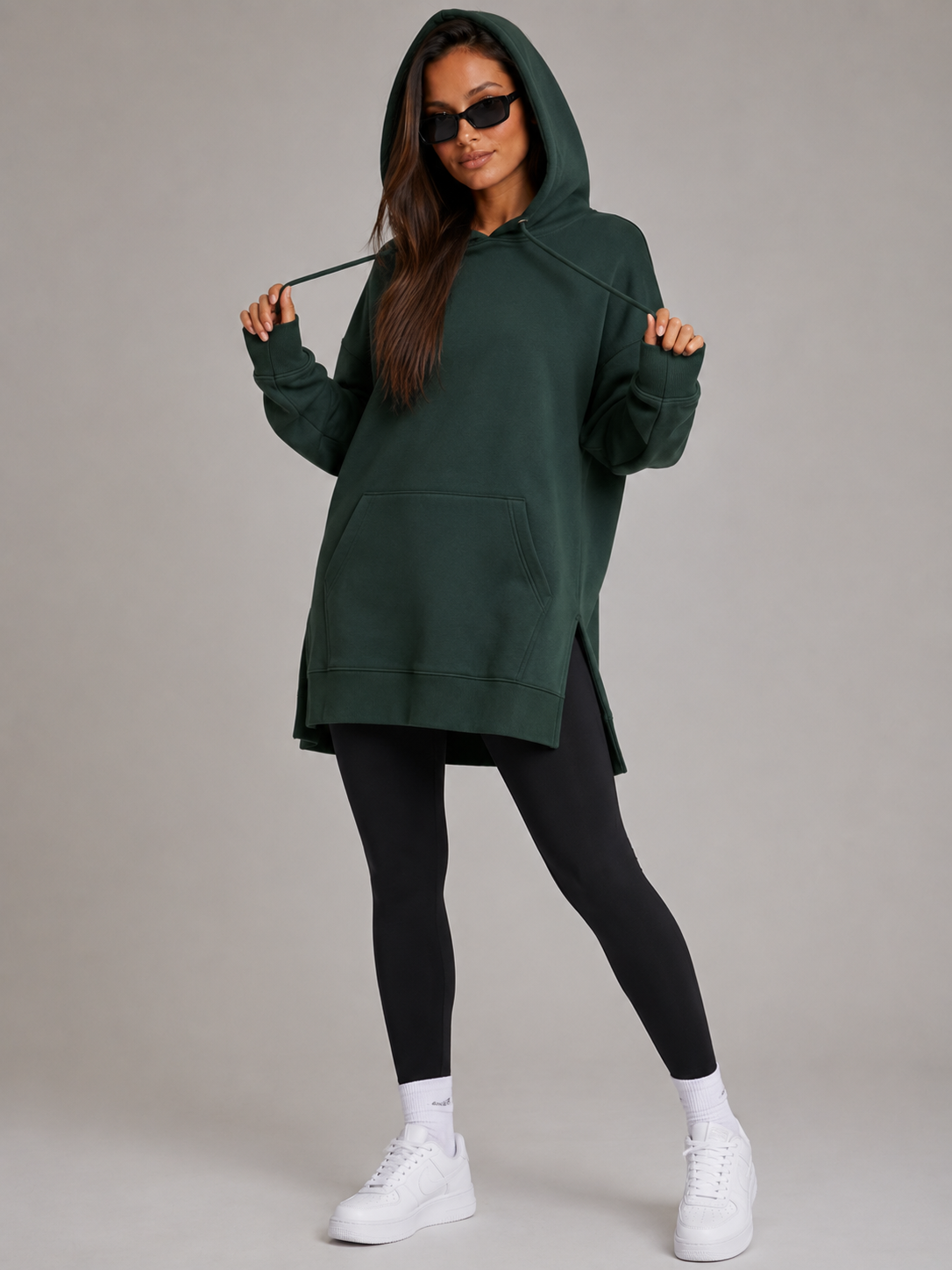Übergroßes Hoodie-Kleid