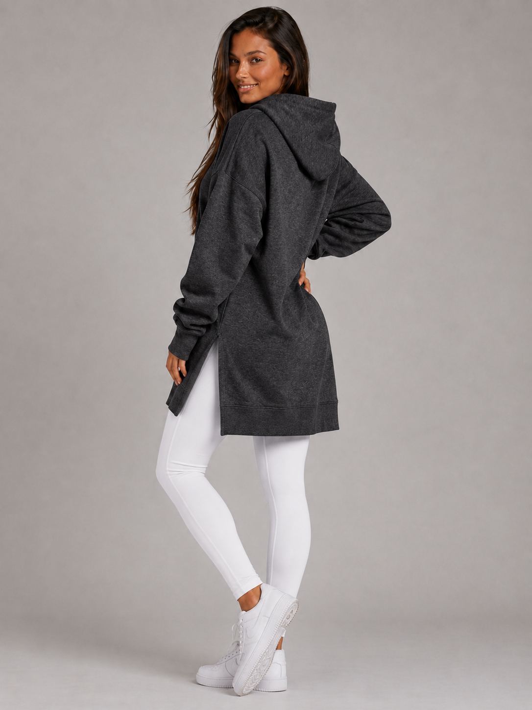 Übergroßes Hoodie-Kleid