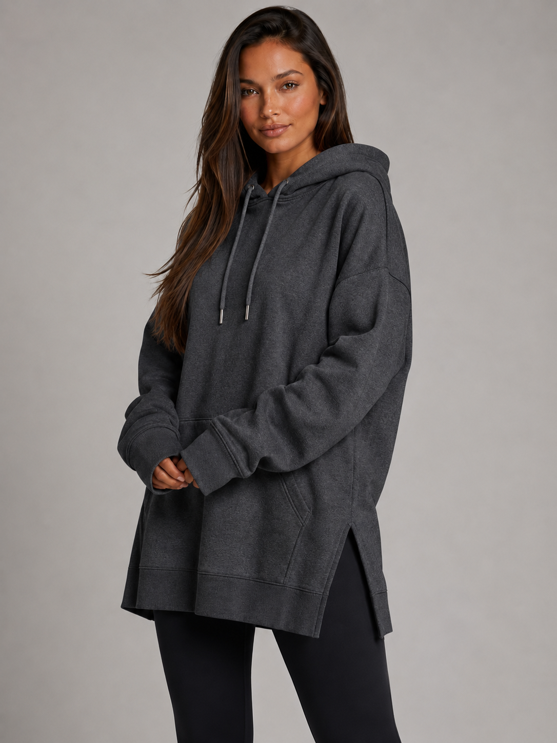 Übergroßes Hoodie-Kleid