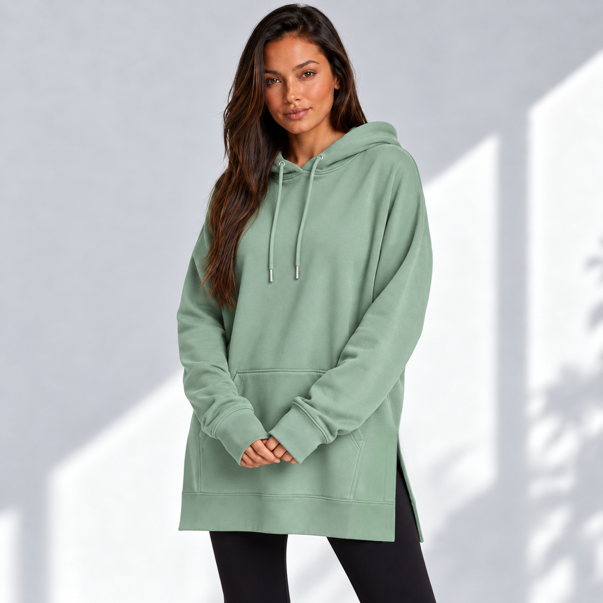 Übergroßes Hoodie-Kleid